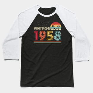 Vintage 1958 Limited Edition 63rd Birthday Gift 63 Years Old Baseball T-Shirt